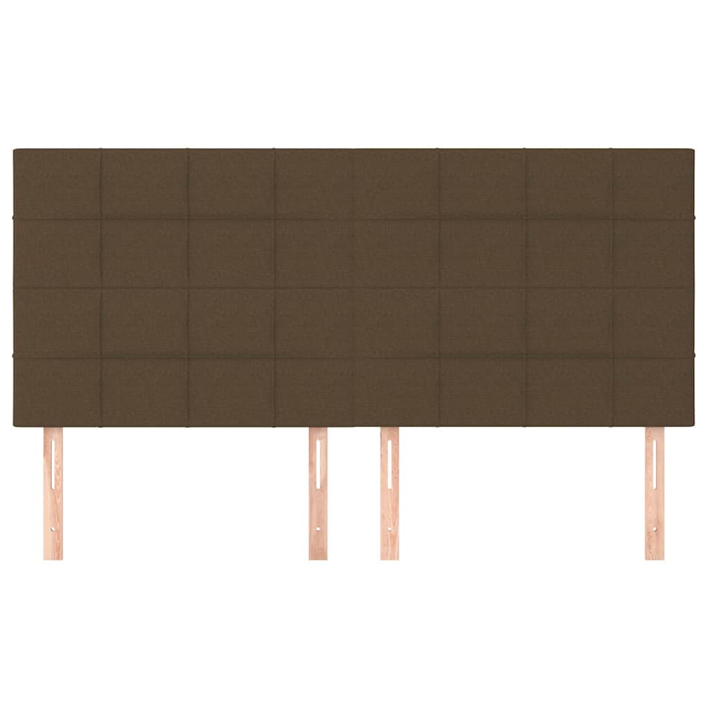 Kopfteil Dunkelbraun 180x5x118/128 cm Stoff