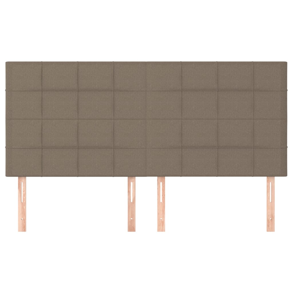 Kopfteil Taupe 180x5x118/128 cm Stoff