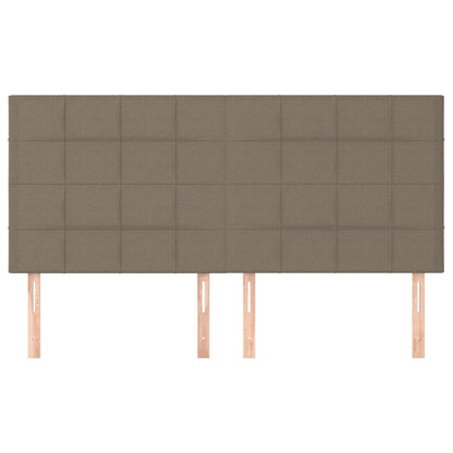 Kopfteil Taupe 180x5x118/128 cm Stoff