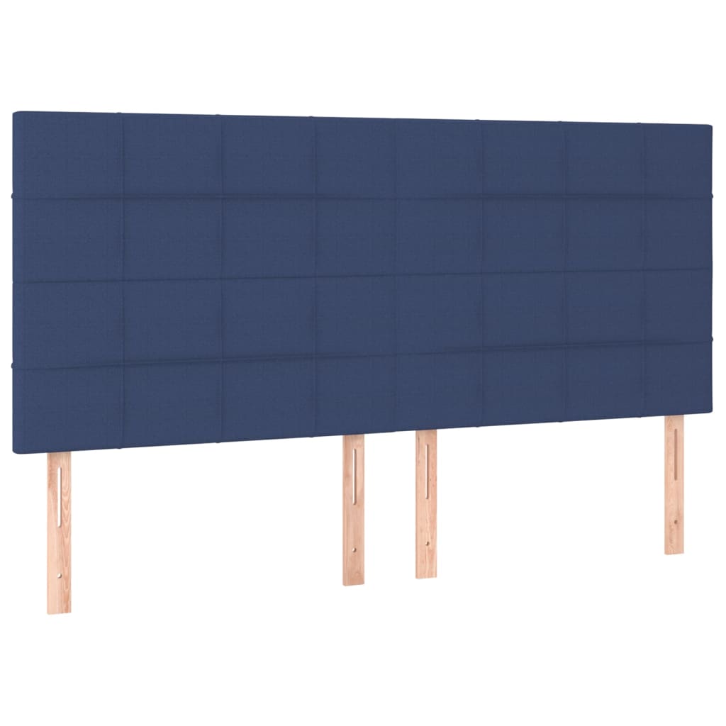Kopfteil Blau 200 x 5 x 118/128 cm Stoff