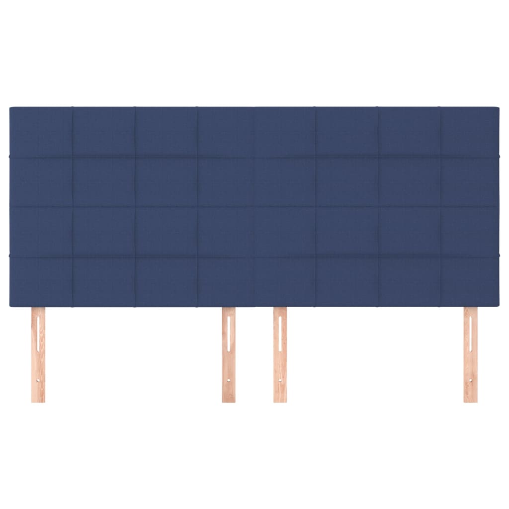 Kopfteil Blau 200 x 5 x 118/128 cm Stoff