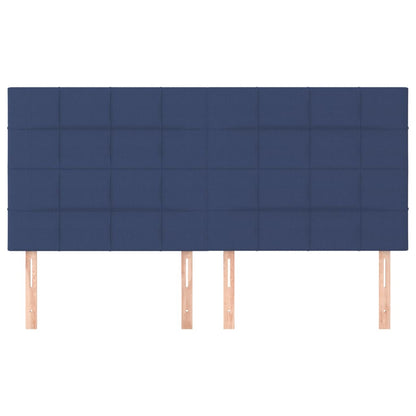 Kopfteil Blau 200 x 5 x 118/128 cm Stoff