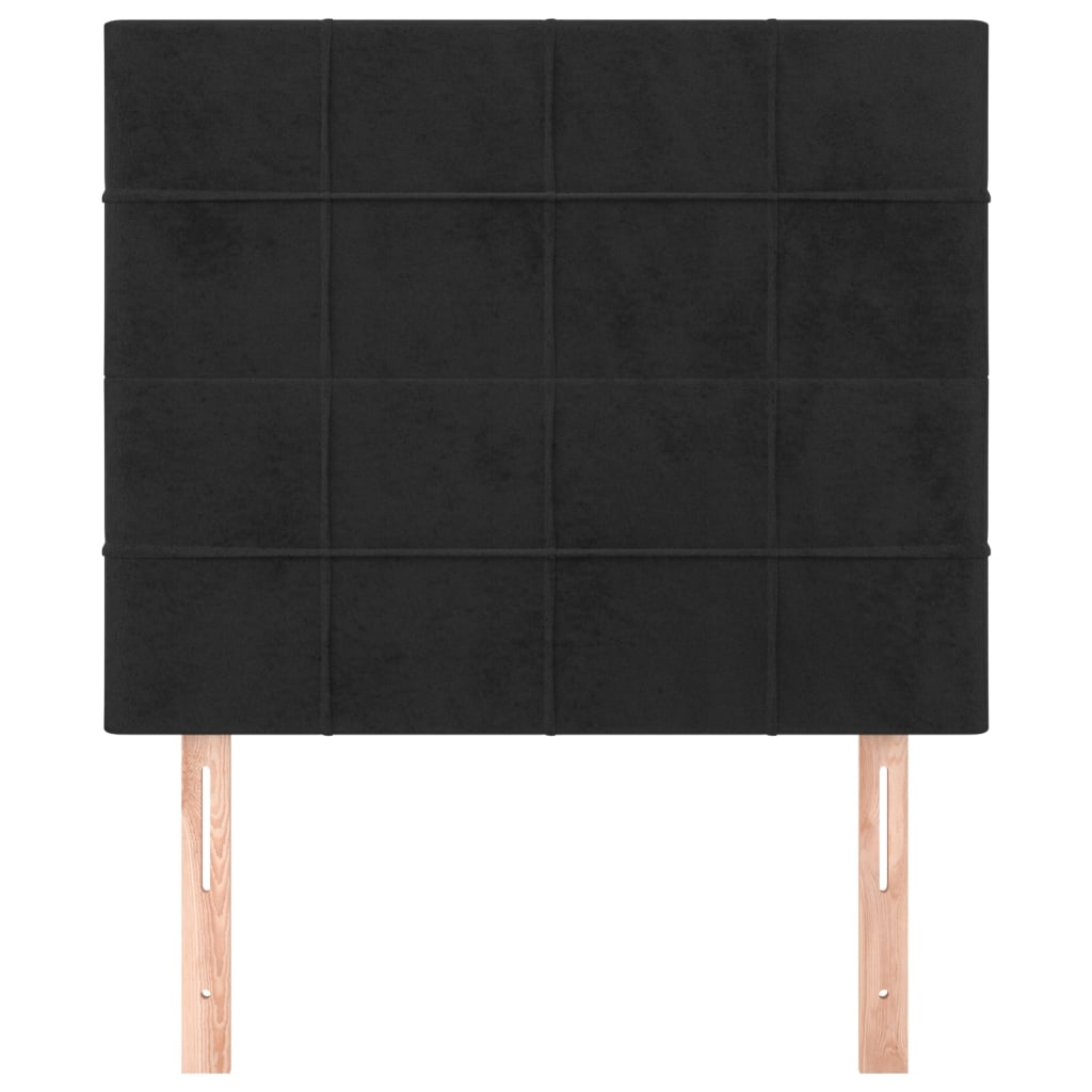 Kopfteil Schwarz 80x5x118/128 cm Samt