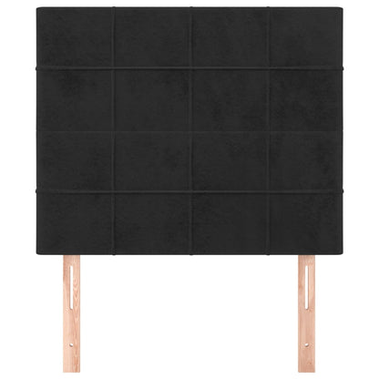 Kopfteil Schwarz 80x5x118/128 cm Samt