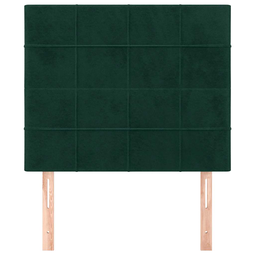 Kopfteil Dunkelgrün 80x5x118/128 cm Samt