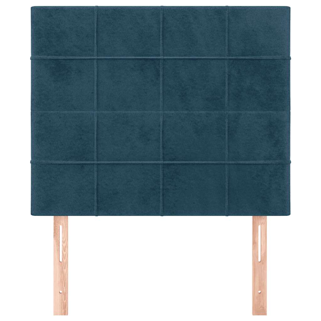 Kopfteil Dunkelblau 80x5x118/128 cm Samt