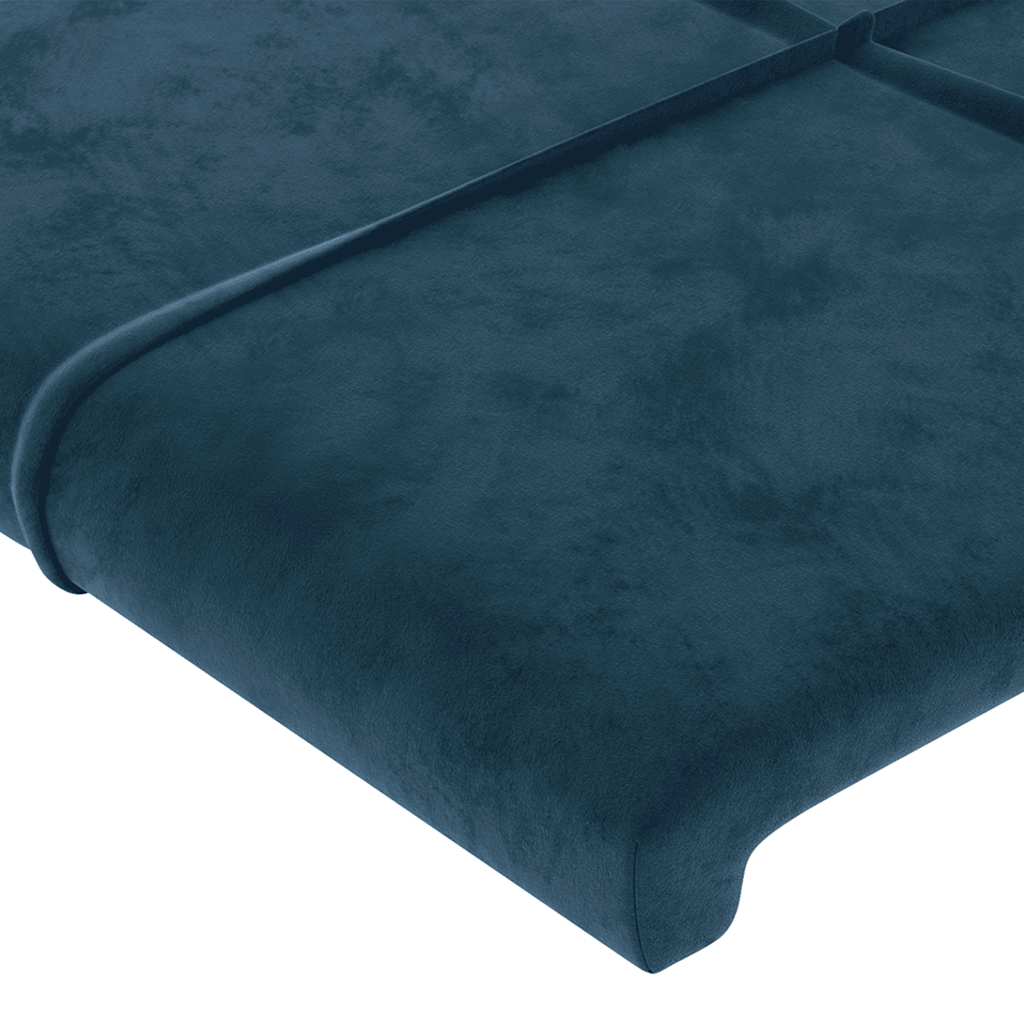 Kopfteil Dunkelblau 80x5x118/128 cm Samt