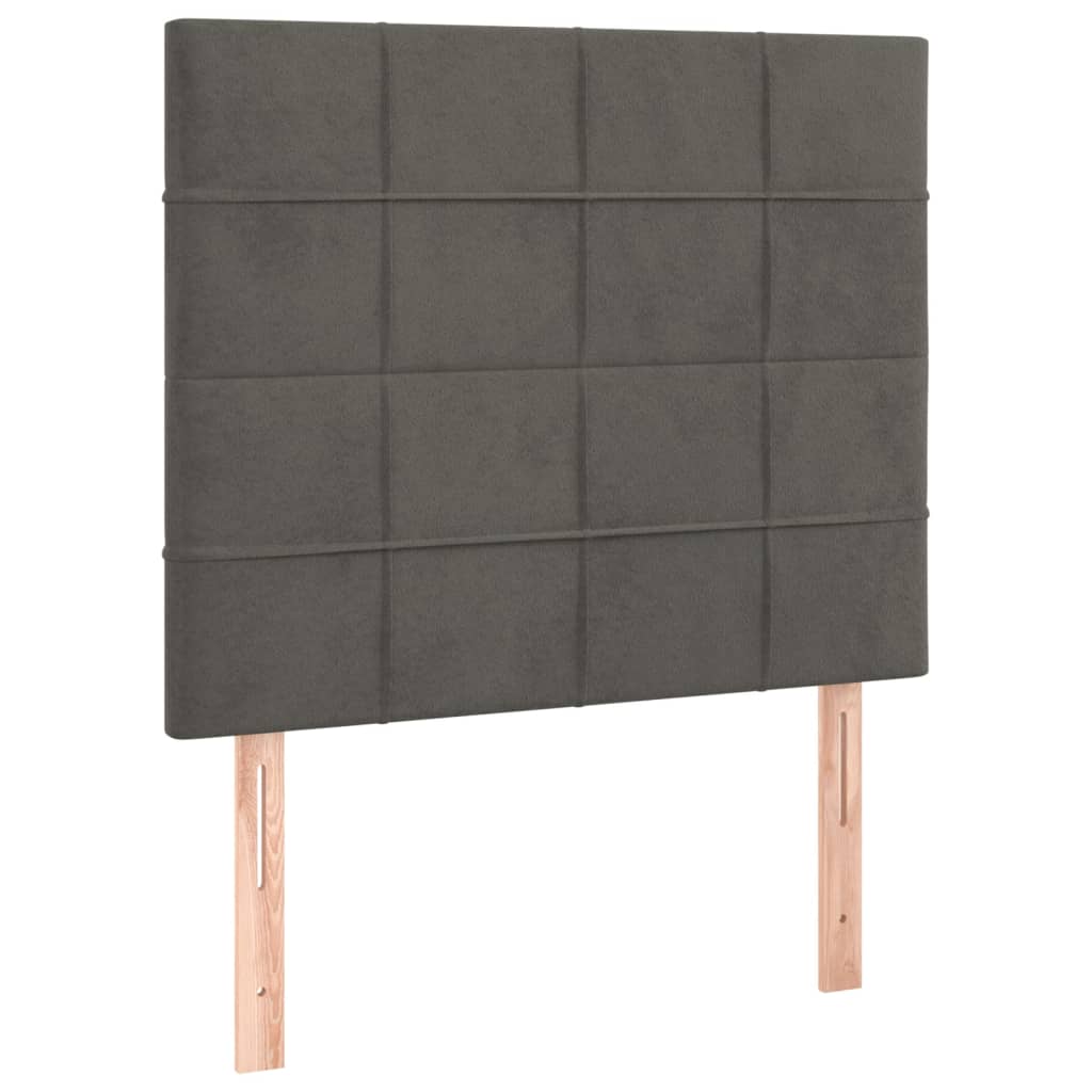 Kopfteil Dunkelgrau 90 x 5 x 118/128 cm Samt