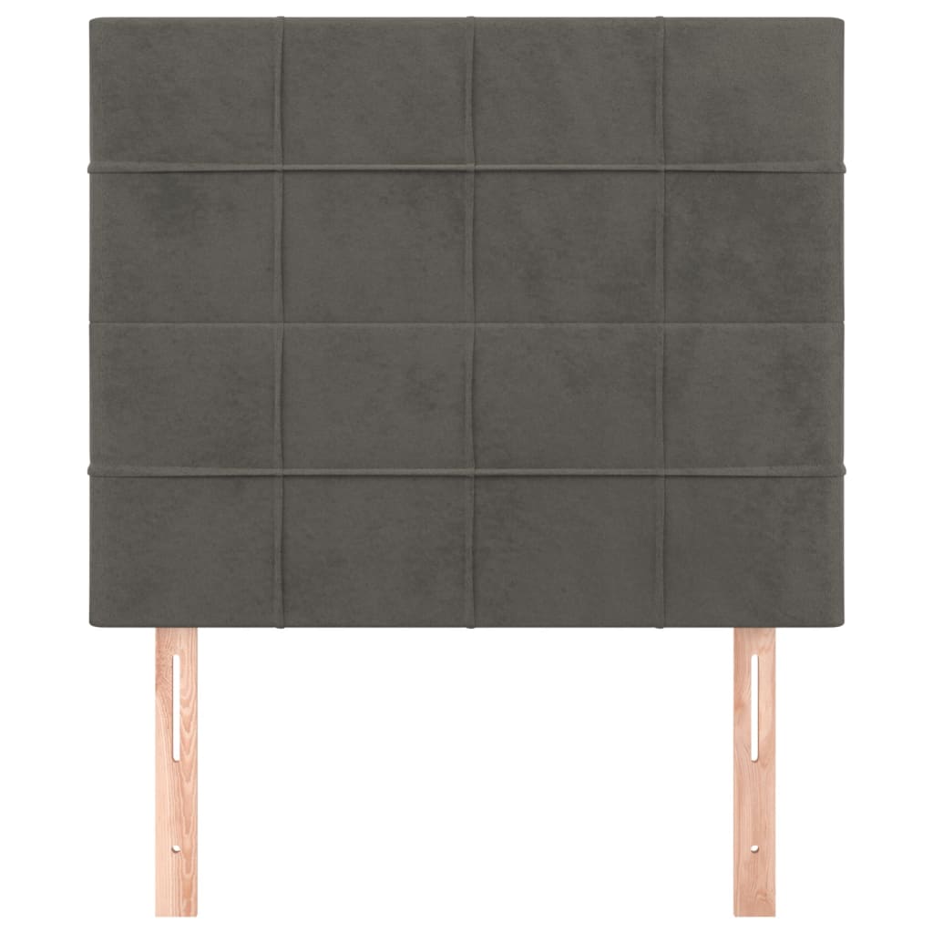 Kopfteil Dunkelgrau 90 x 5 x 118/128 cm Samt