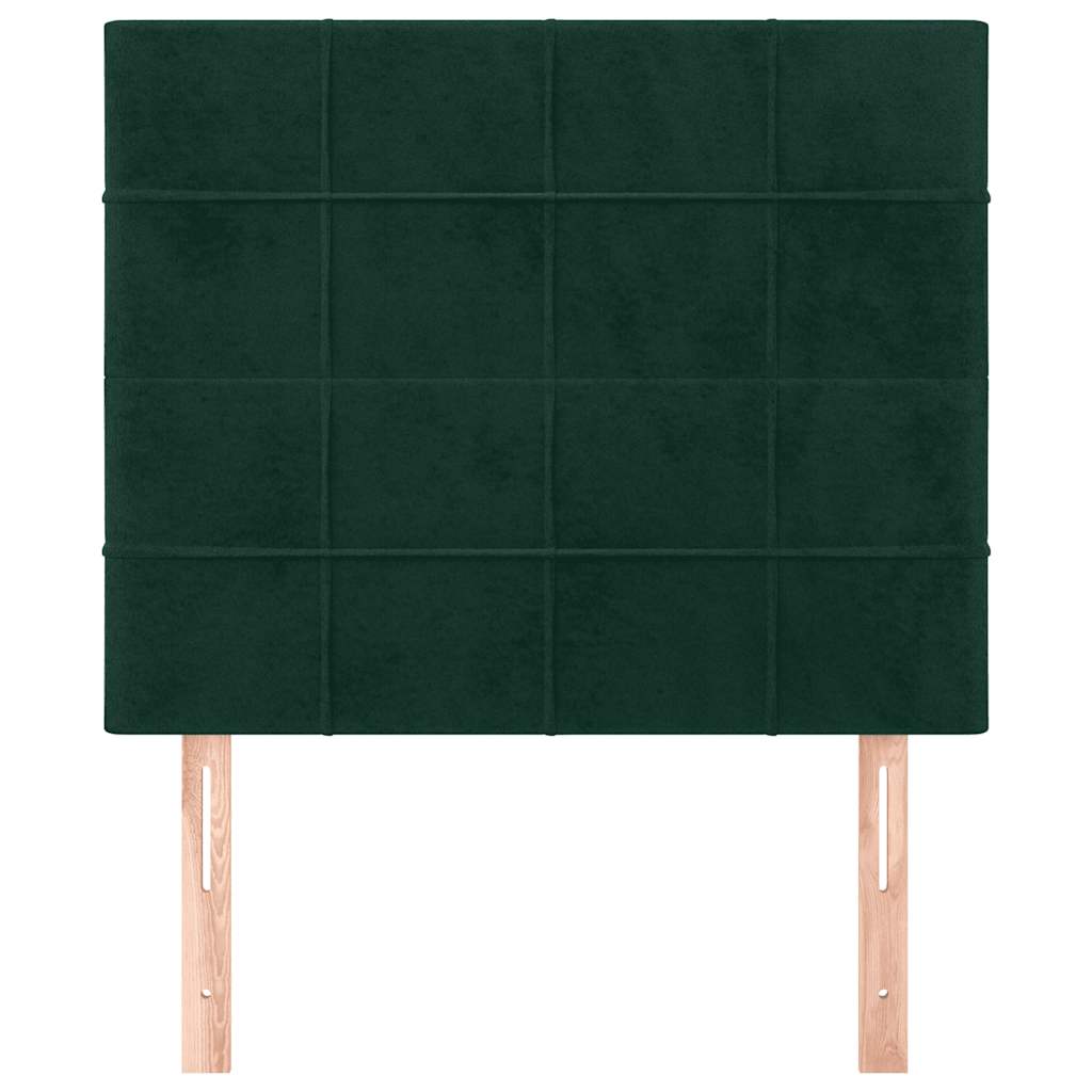 Kopfteil Dunkelgrün 90x5x118/128 cm Samt