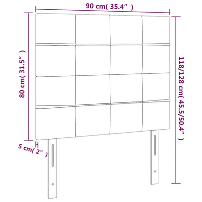 Kopfteil Dunkelgrün 90x5x118/128 cm Samt