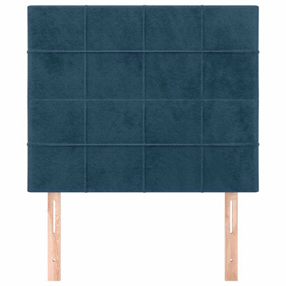 Kopfteil Dunkelblau 90x5x118/128 cm Samt
