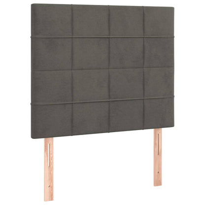 Kopfteil Dunkelgrau 100 x 5 x 118/128 cm Samt