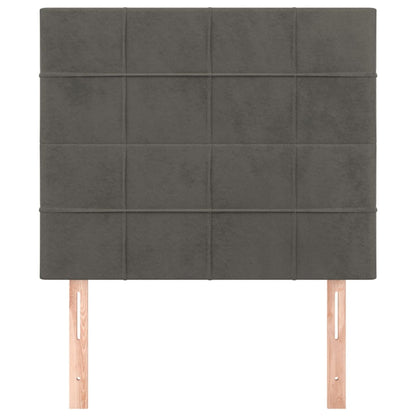 Kopfteil Dunkelgrau 100 x 5 x 118/128 cm Samt