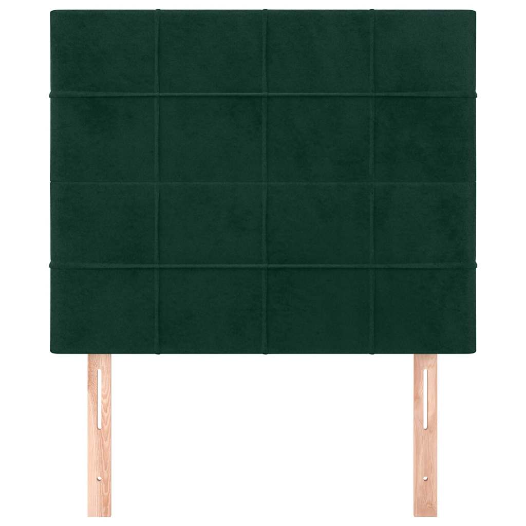 Kopfteil Dunkelgrün 100x5x118/128 cm Samt