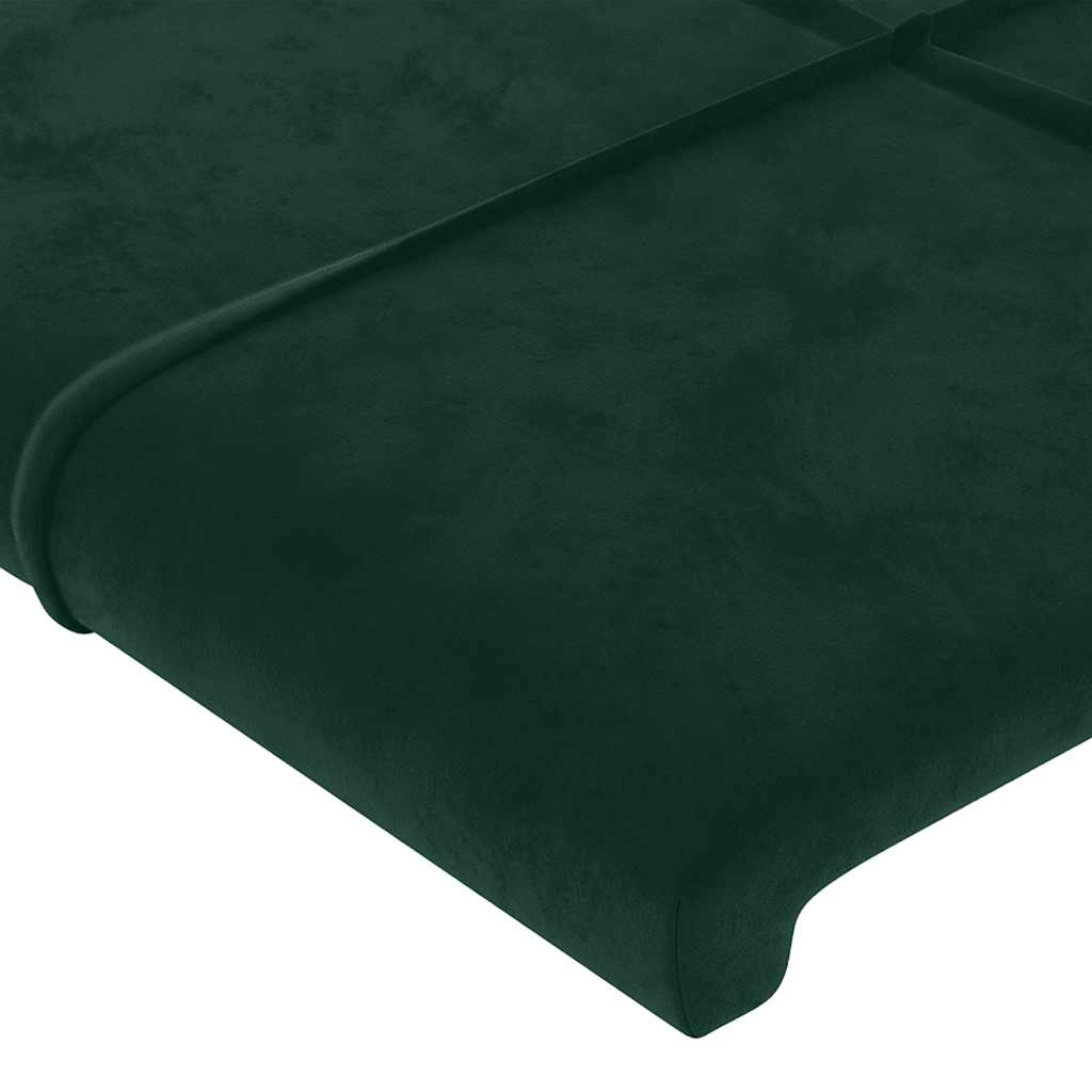 Kopfteil Dunkelgrün 100x5x118/128 cm Samt