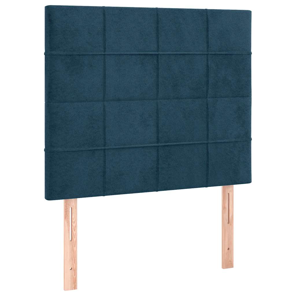 Kopfteil Dunkelblau 100x5x118/128 cm Samt