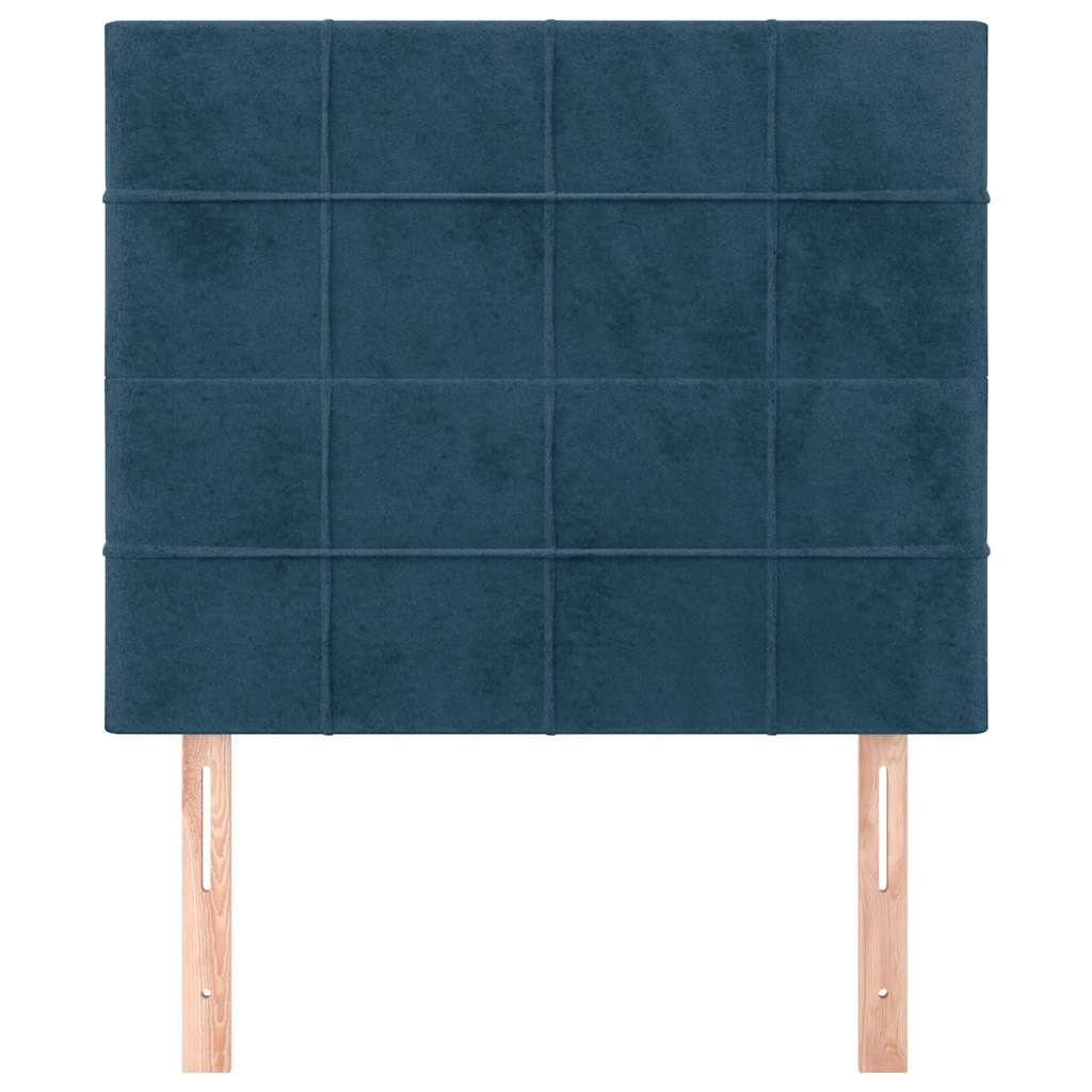 Kopfteil Dunkelblau 100x5x118/128 cm Samt