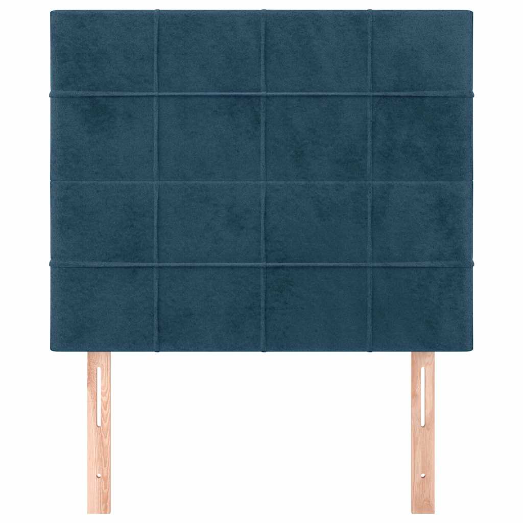 Kopfteil Dunkelblau 100x5x118/128 cm Samt
