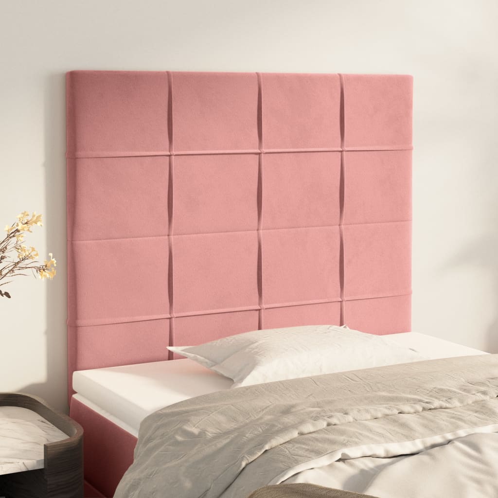 Kopfteil Rosa 100 x 5 x 118/128 cm Samt