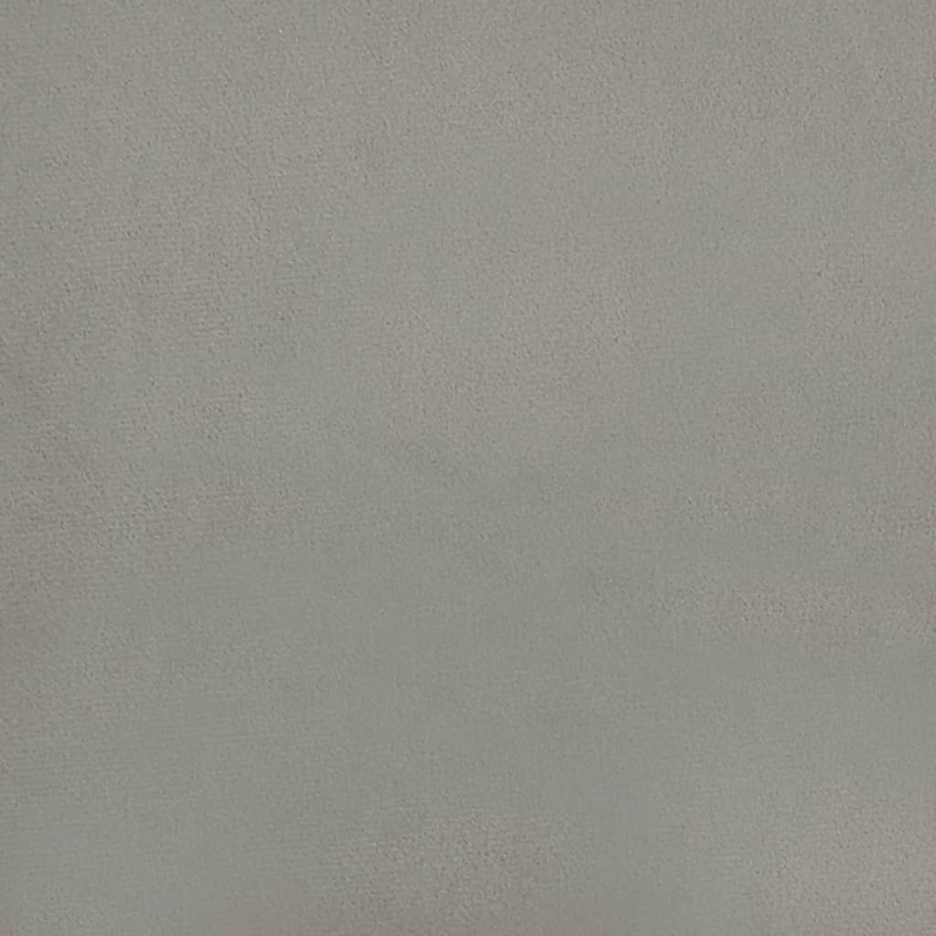 Kopfteil Hellgrau 144x5x118/128 cm Samt