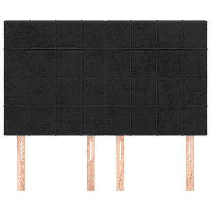 Kopfteil Schwarz 144x5x118/128 cm Samt
