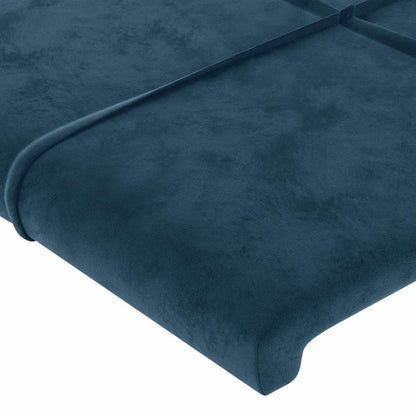 Kopfteil Dunkelblau 144x5x118/128 cm Samt
