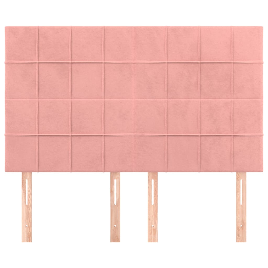 Kopfteil Rosa 144x5x118/128 cm Samt