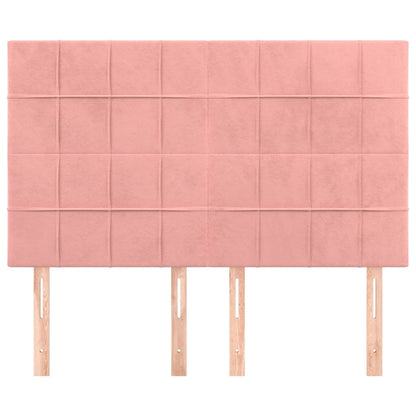 Kopfteil Rosa 144x5x118/128 cm Samt