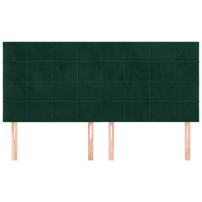 Kopfteil Dunkelgrün 180x5x118/128 cm Samt