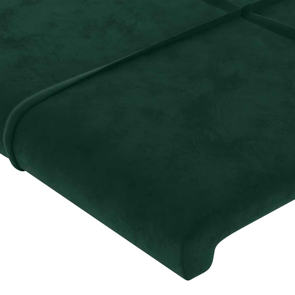 Kopfteil Dunkelgrün 180x5x118/128 cm Samt