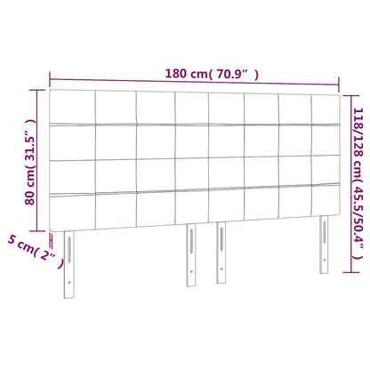 Kopfteil Dunkelgrün 180x5x118/128 cm Samt