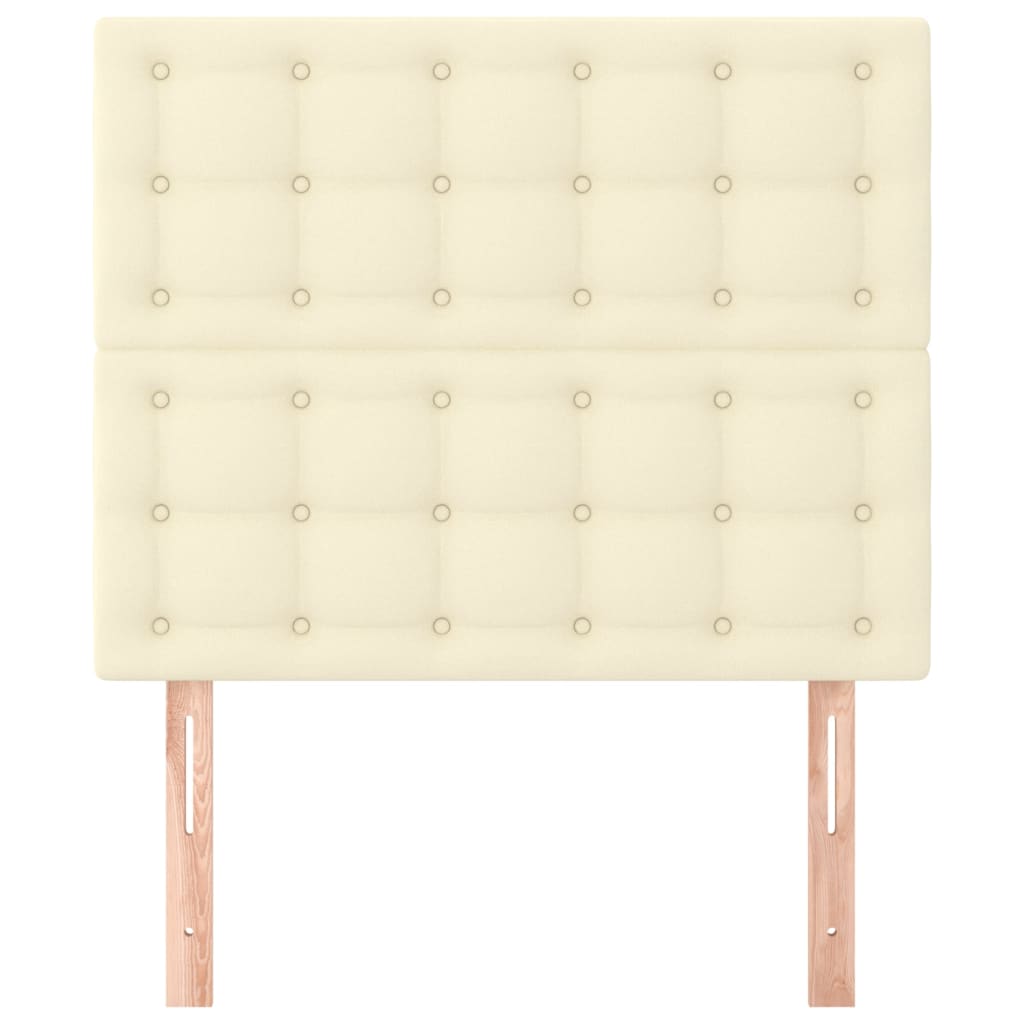 Kopfteil Creme 100x5x118/128 cm Kunstleder