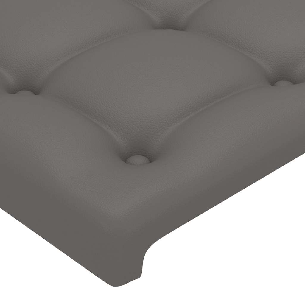 Kopfteil Grau 100x5x118/128 cm Kunstleder