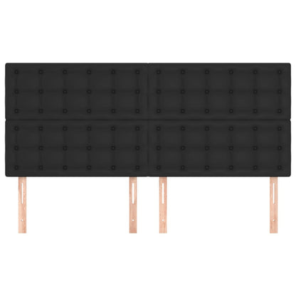 Kopfteil Schwarz 160x5x118/128 cm Kunstleder