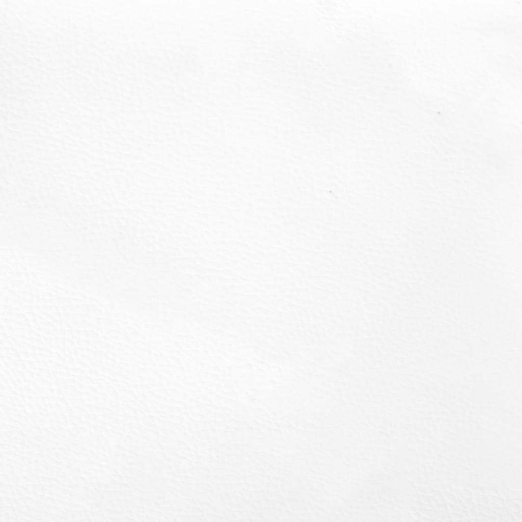 Kopfteil Weiß 160x5x118/128 cm Kunstleder