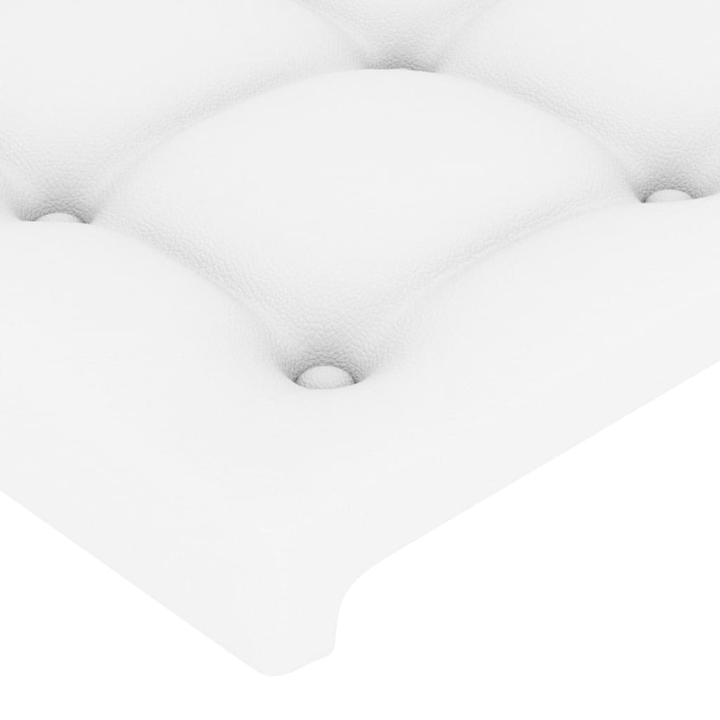 Kopfteil Weiß 180x5x118/128 cm Kunstleder