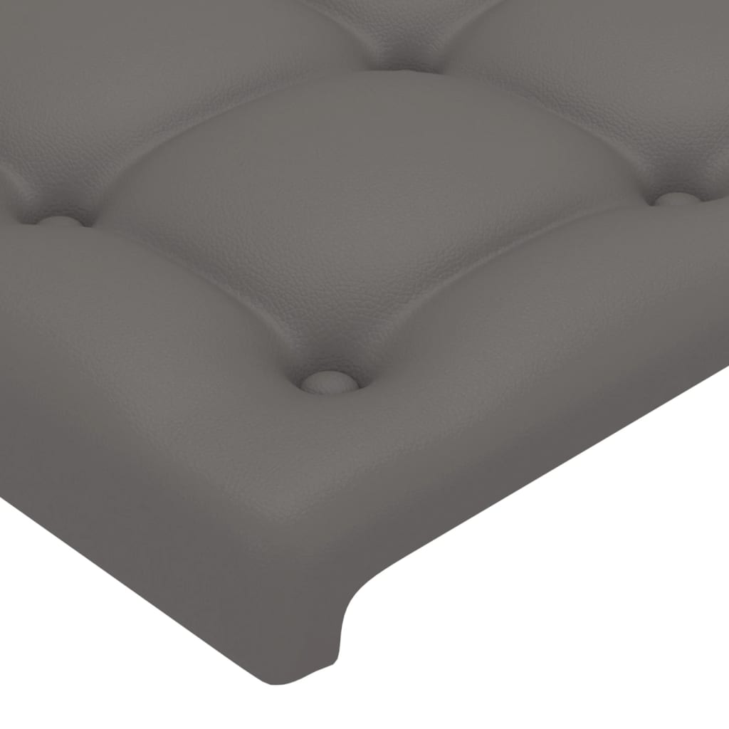 Kopfteil Grau 180x5x118/128 cm Kunstleder