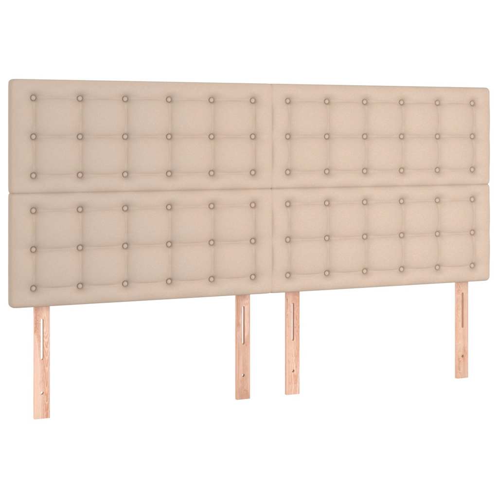 Kopfteil Cappuccino 200x5x118/128 cm Kunstleder