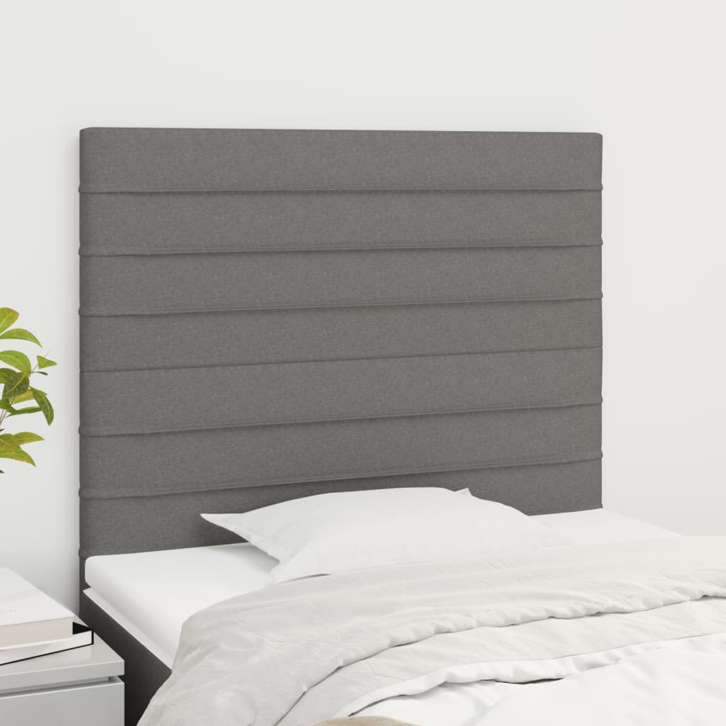 Kopfteil Dunkelgrau 80 x 5 x 118/128 cm Stoff