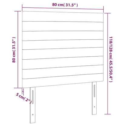 Kopfteil Dunkelbraun 80x5x118/128 cm Stoff
