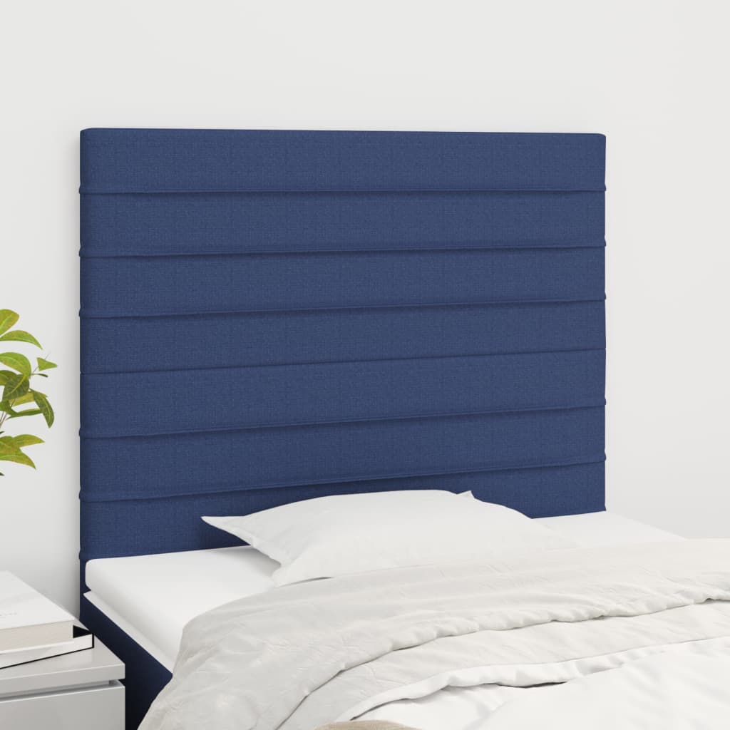 Kopfteil Blau 80x5x118/128 cm Stoff