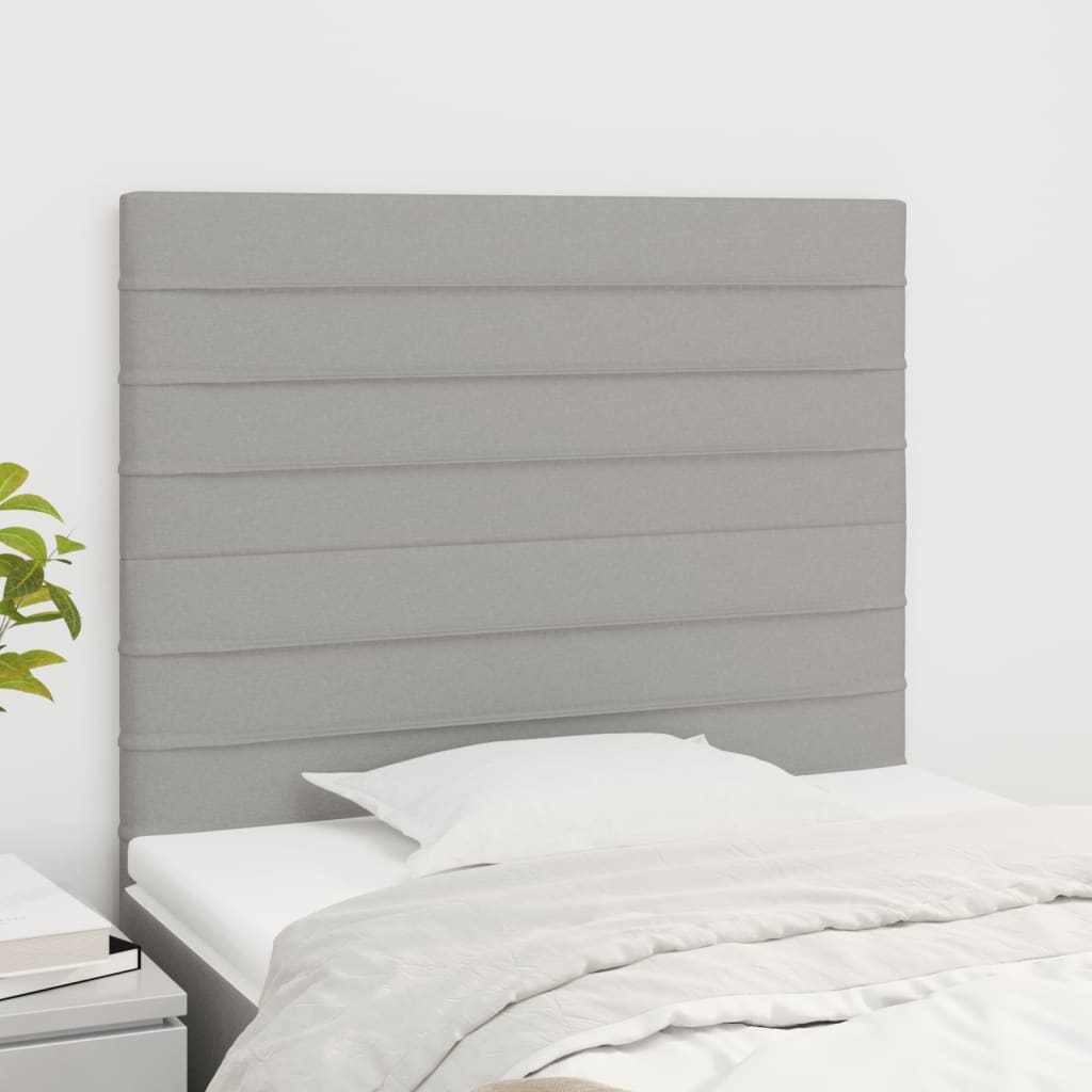 Kopfteil Hellgrau 90x5x118/128 cm Stoff