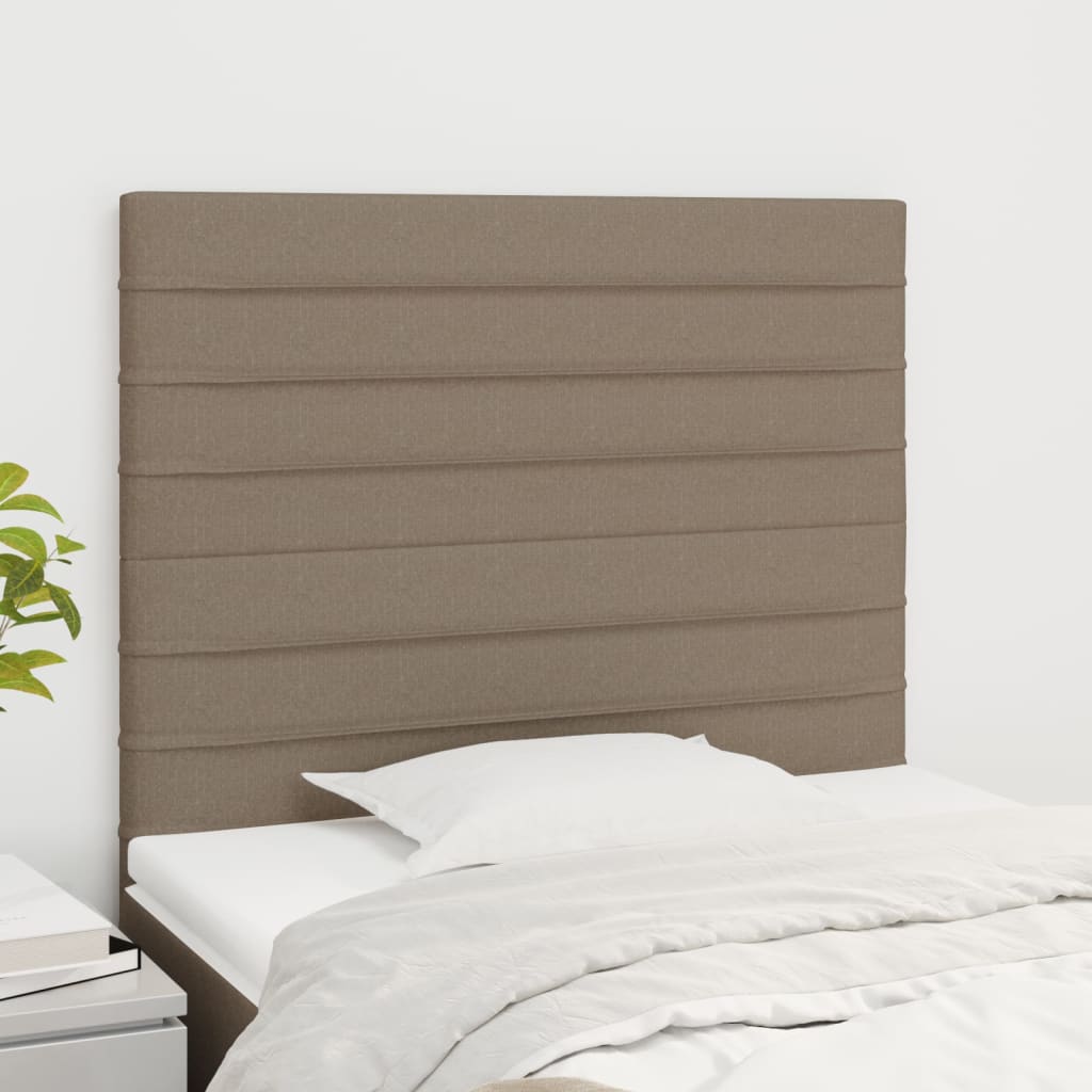 Kopfteil Taupe 90x5x118/128 cm Stoff
