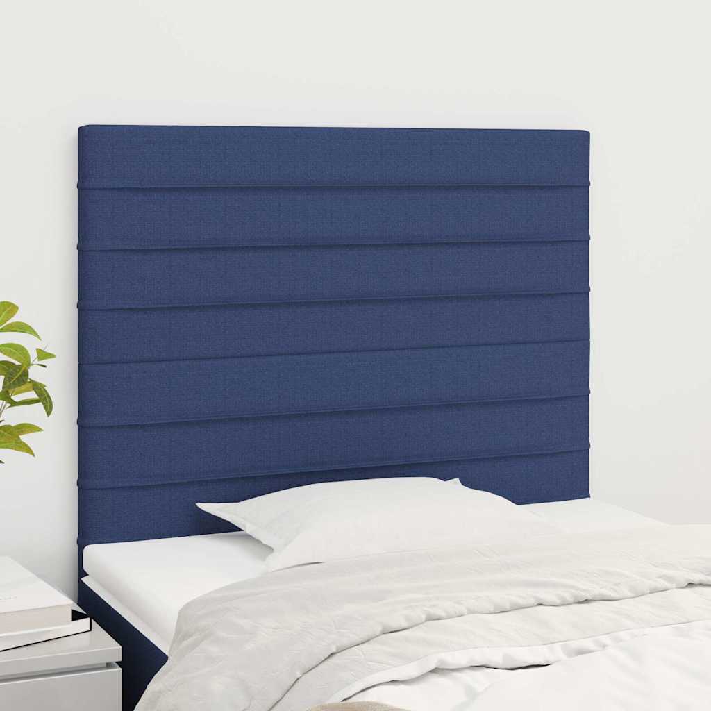 Kopfteil Blau 90x5x118/128 cm Stoff