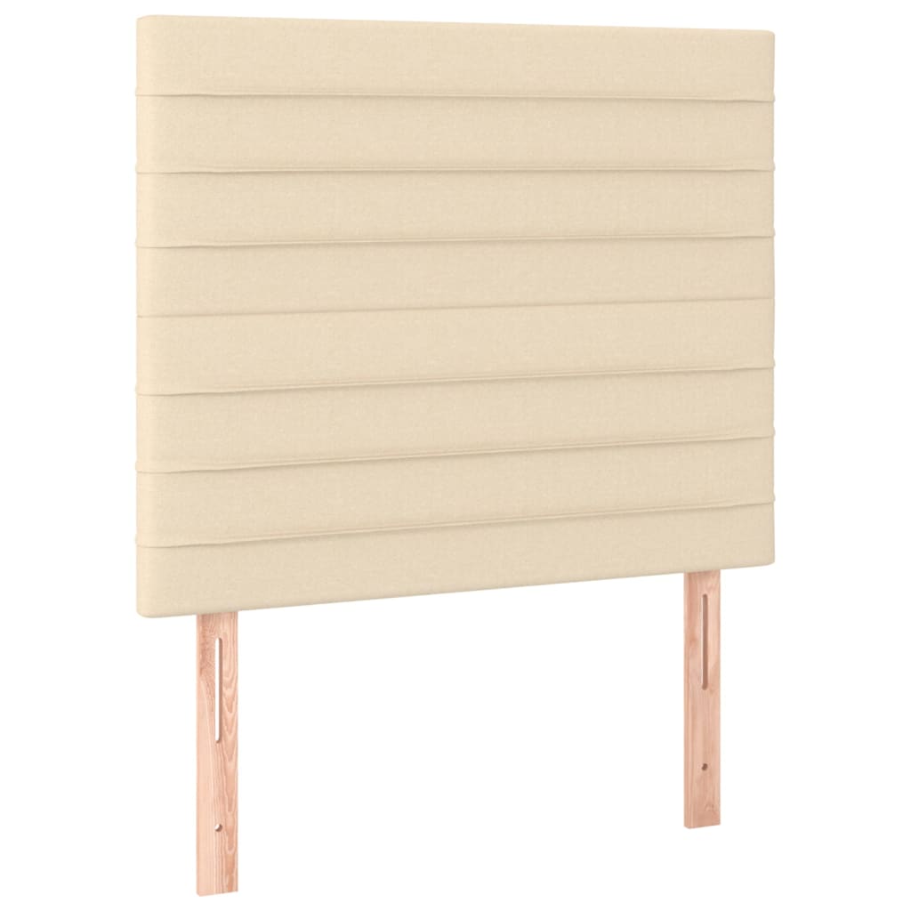 Kopfteil Creme 100x5x118/128 cm Stoff