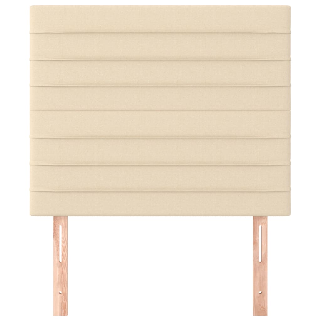 Kopfteil Creme 100x5x118/128 cm Stoff