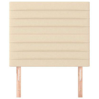 Kopfteil Creme 100x5x118/128 cm Stoff