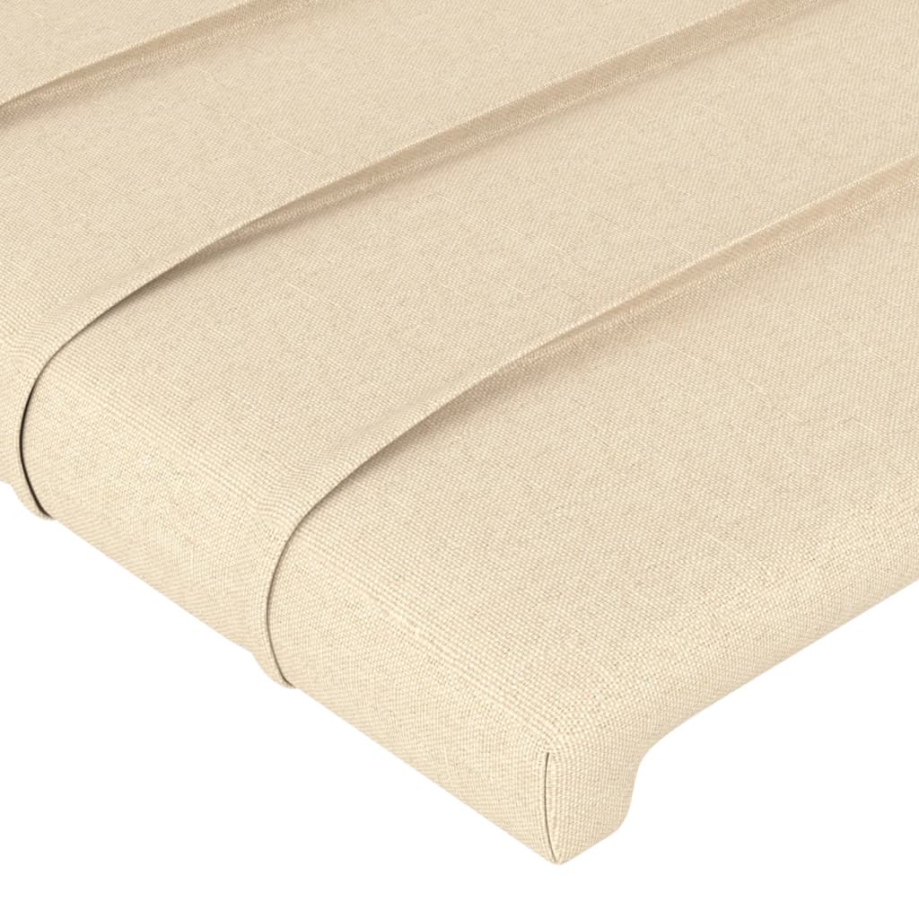 Kopfteil Creme 100x5x118/128 cm Stoff