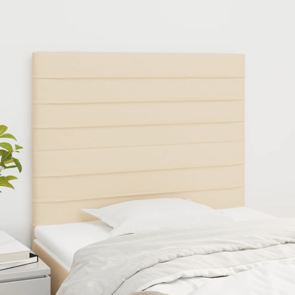 Kopfteil Creme 100x5x118/128 cm Stoff